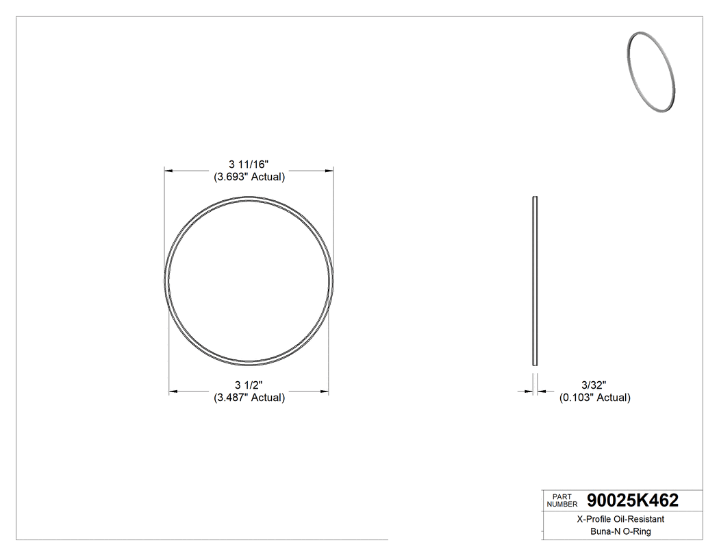 Technical drawing - 90025K462